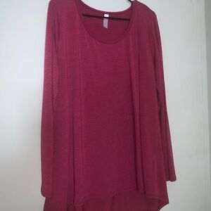 LuLaRoe Raspberry Long Sleeve Top